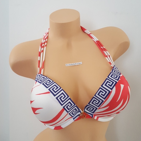 Bikini Victoria's Secret Taille 36D - Bleu Glacé, Motif Crochet - Neuf Avec étiquettes